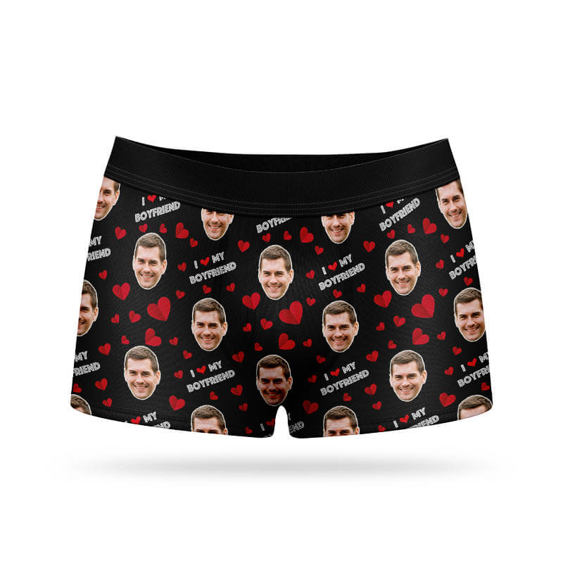 I Love My Boyfriend Custom Boxers