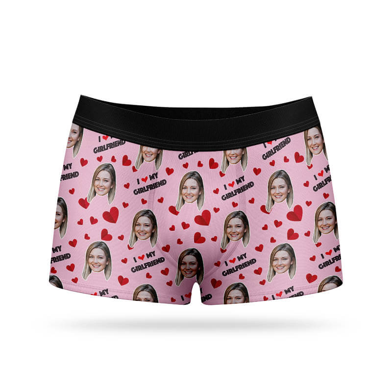 Personalised I Love My Girlfriend Boxers