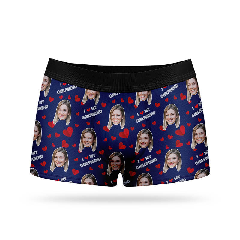 I Love My Girlfriend Photo Boxers