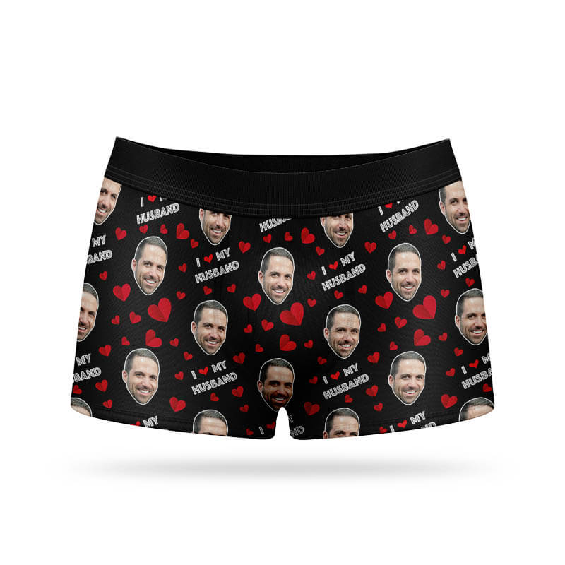 I Love My Husband Face Boxers