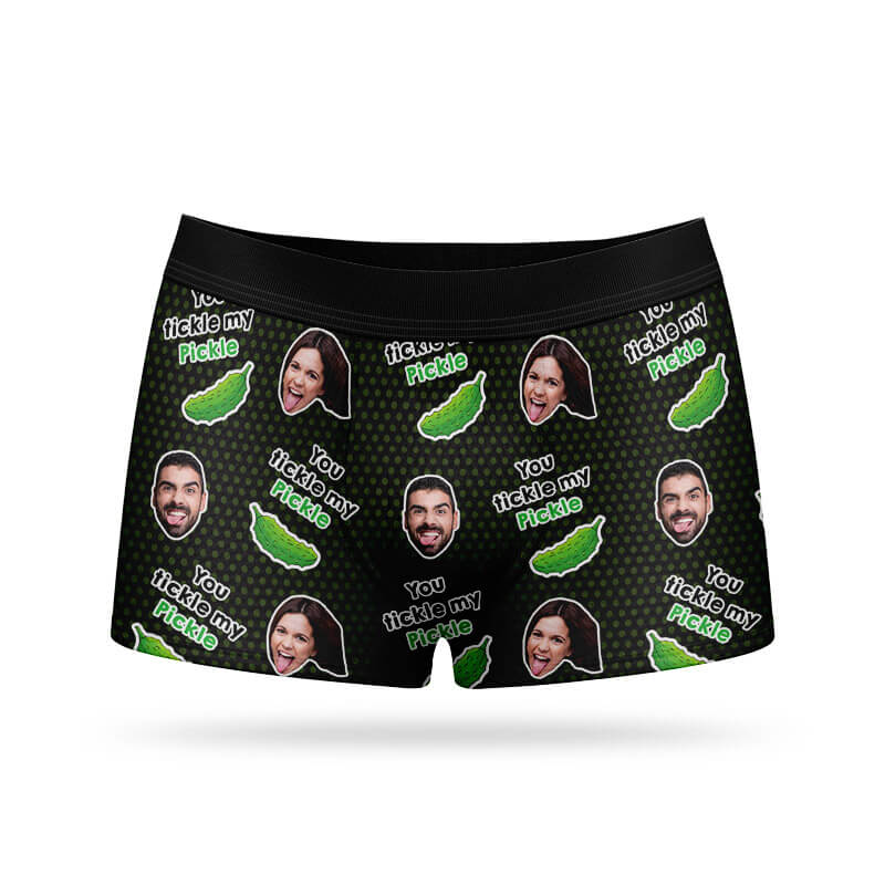 Want To Tickle My Pickle? Over Print Men's Boxer Brief – PERSONALIZEDWITCH