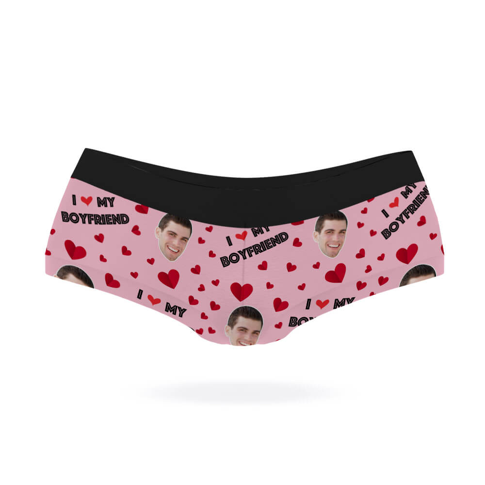 I Love My Boyfriend Knickers - Custom Printed Pants