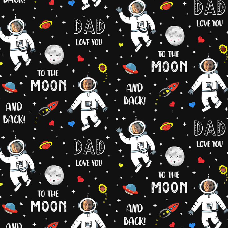 Love You To The Moon Wrapping Paper