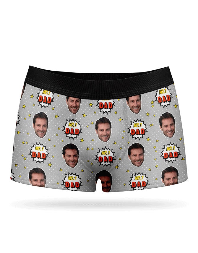 Number 1 Dad Photo Boxer Shorts
