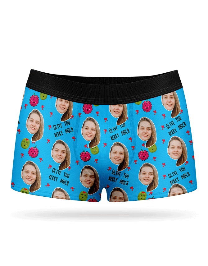 Custom Olive You Berry Much Boxers