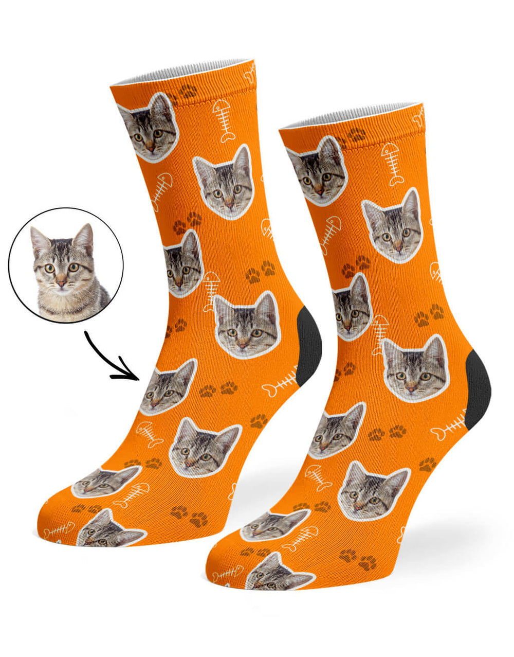 Custom Photo Cat Socks Personalised Cat Socks