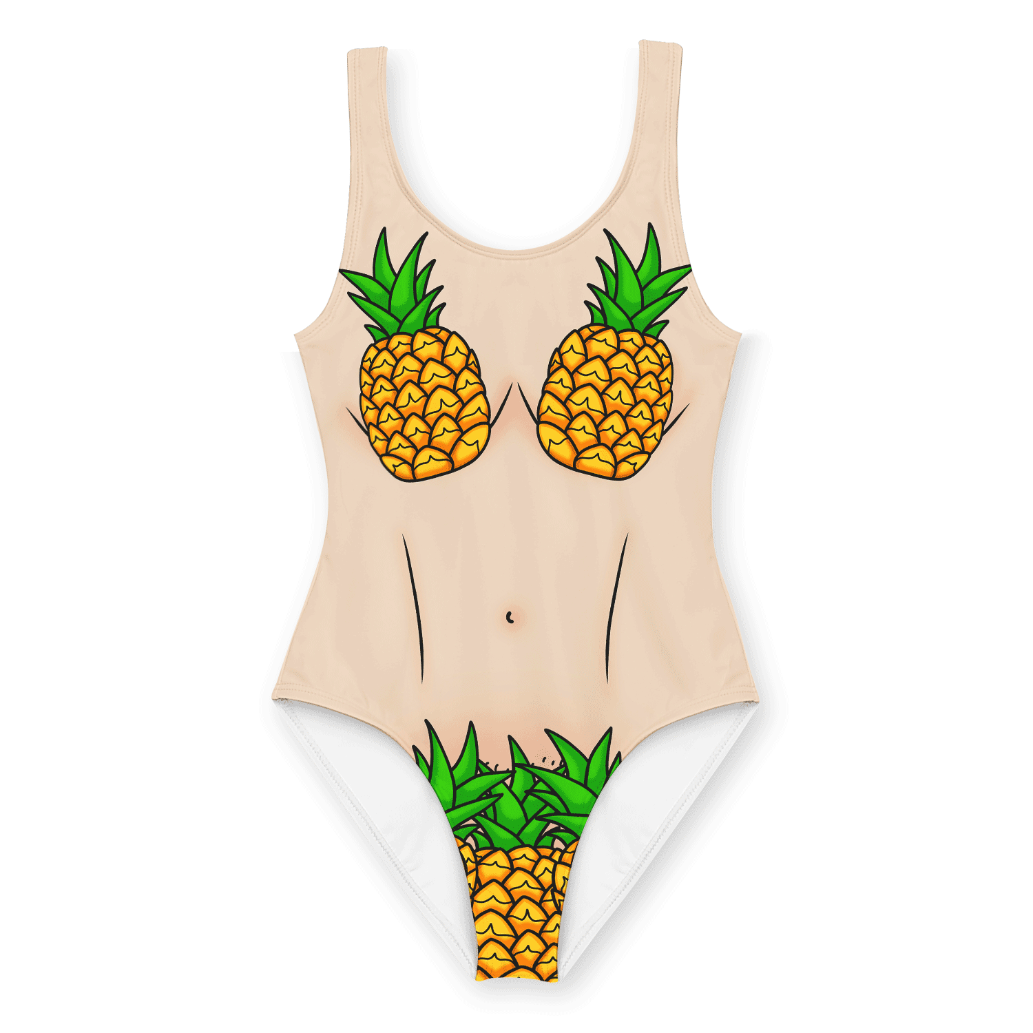 white pineapple swimsuit