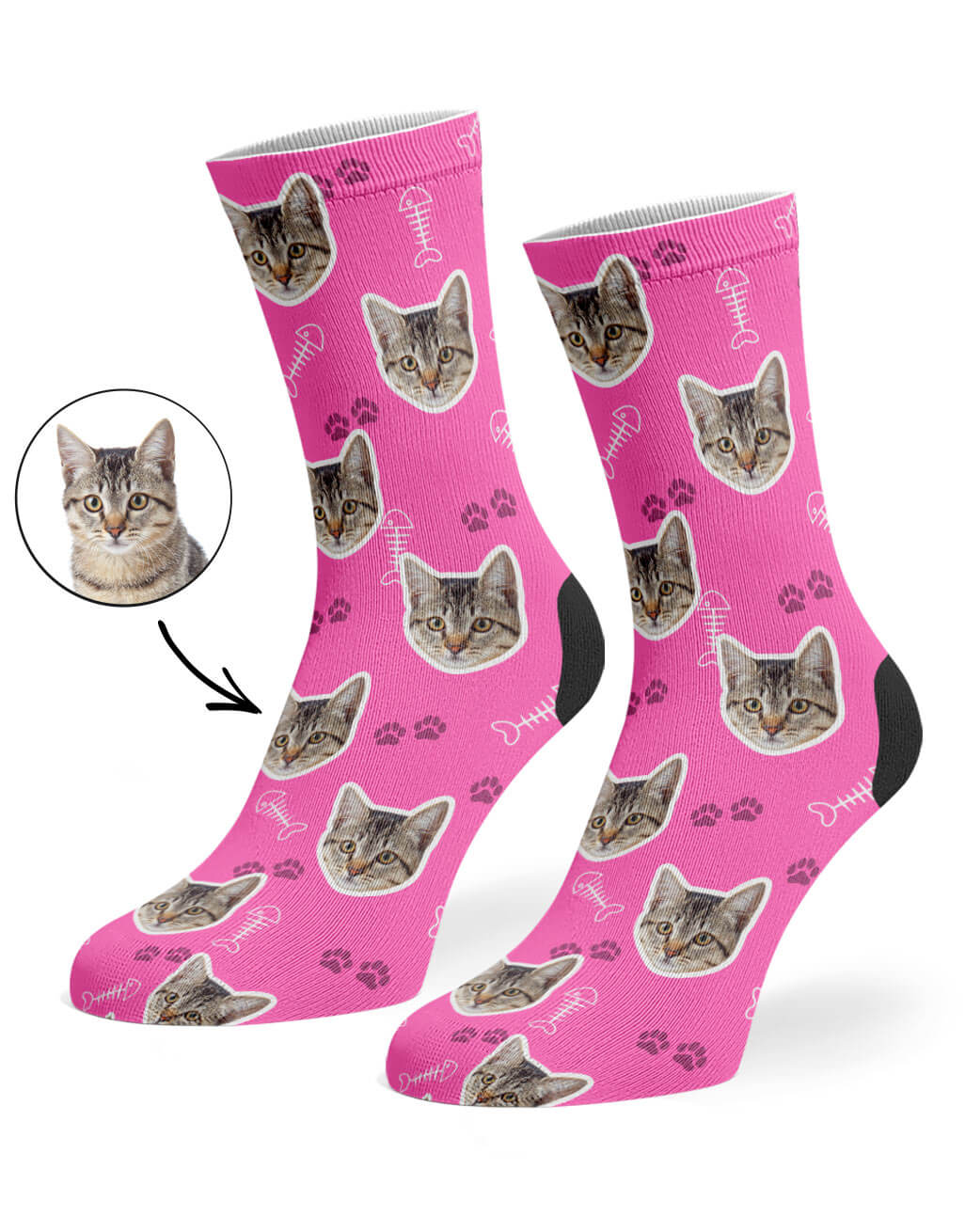 Pink Your Cat On Socks