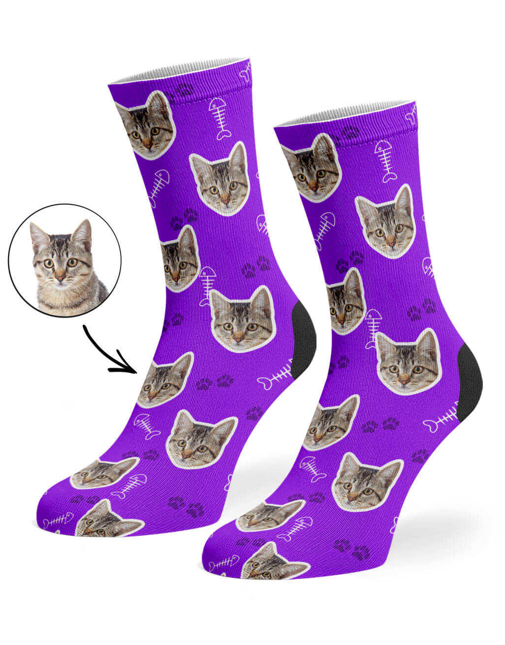 Purple Your Cat On Socks