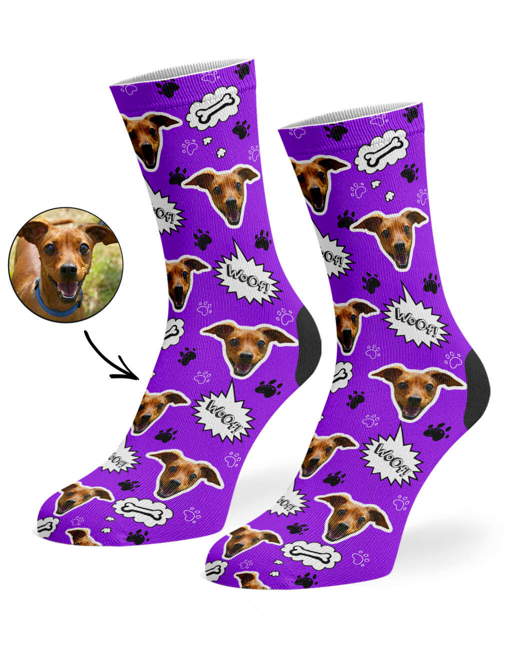 Your Dog Woof Custom Socks