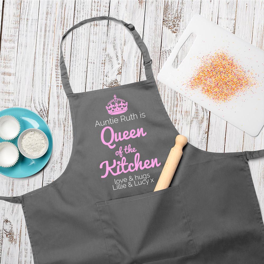 Personalised Queen Of The Kitchen Apron