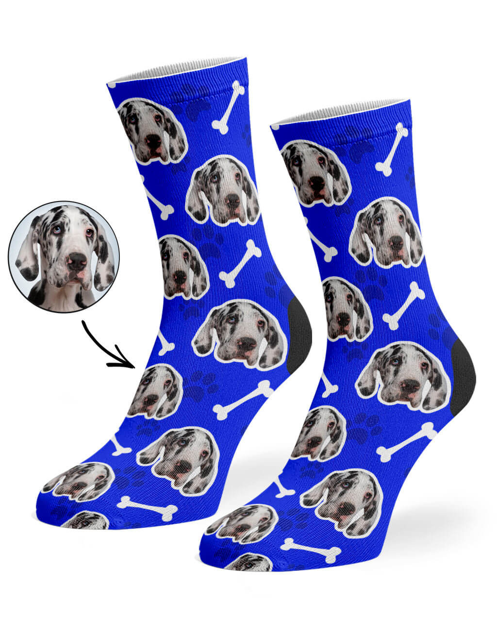 Royal Blue Your Dog On Socks
