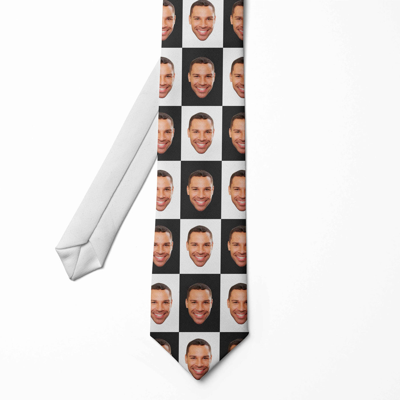 chequered tie