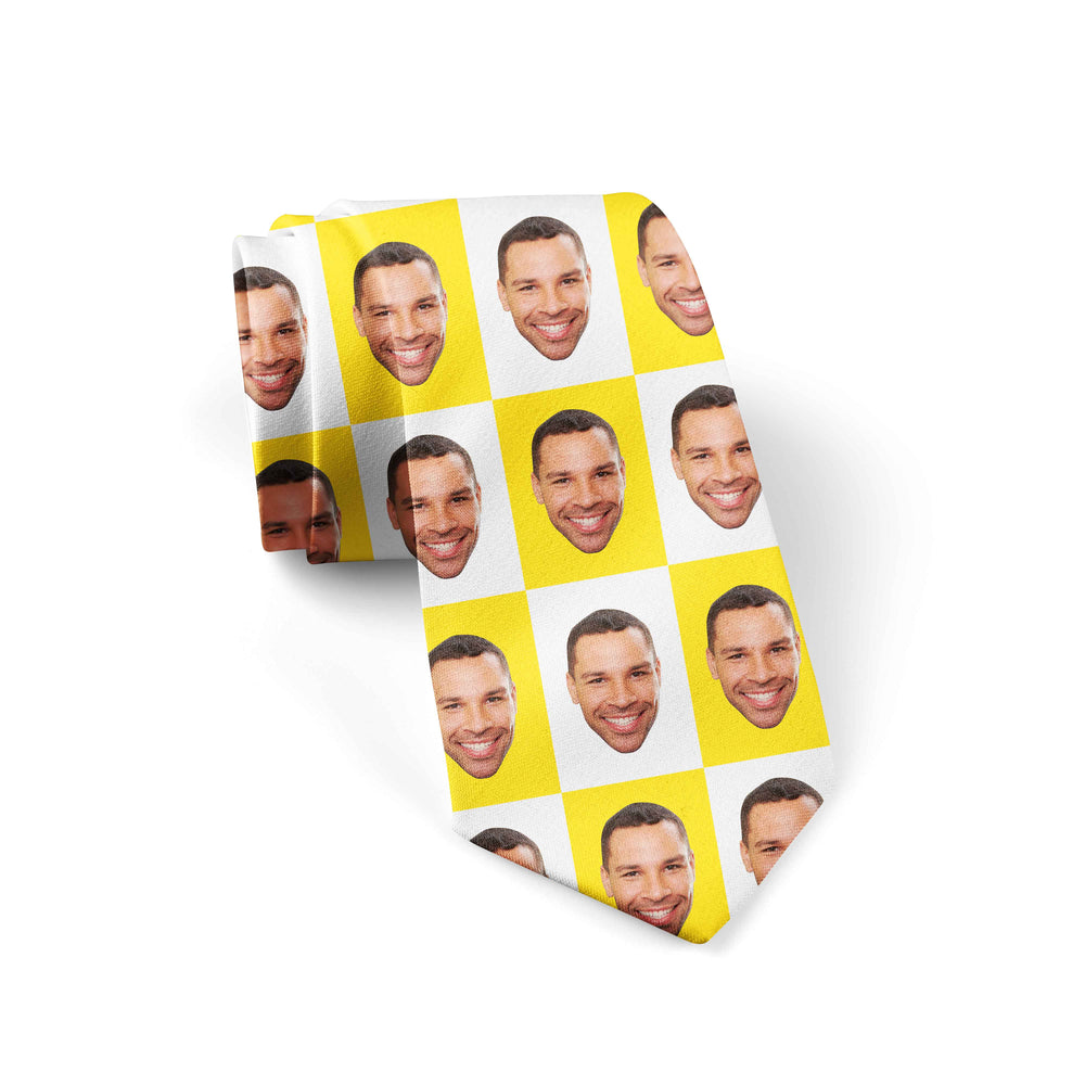 chequered tie