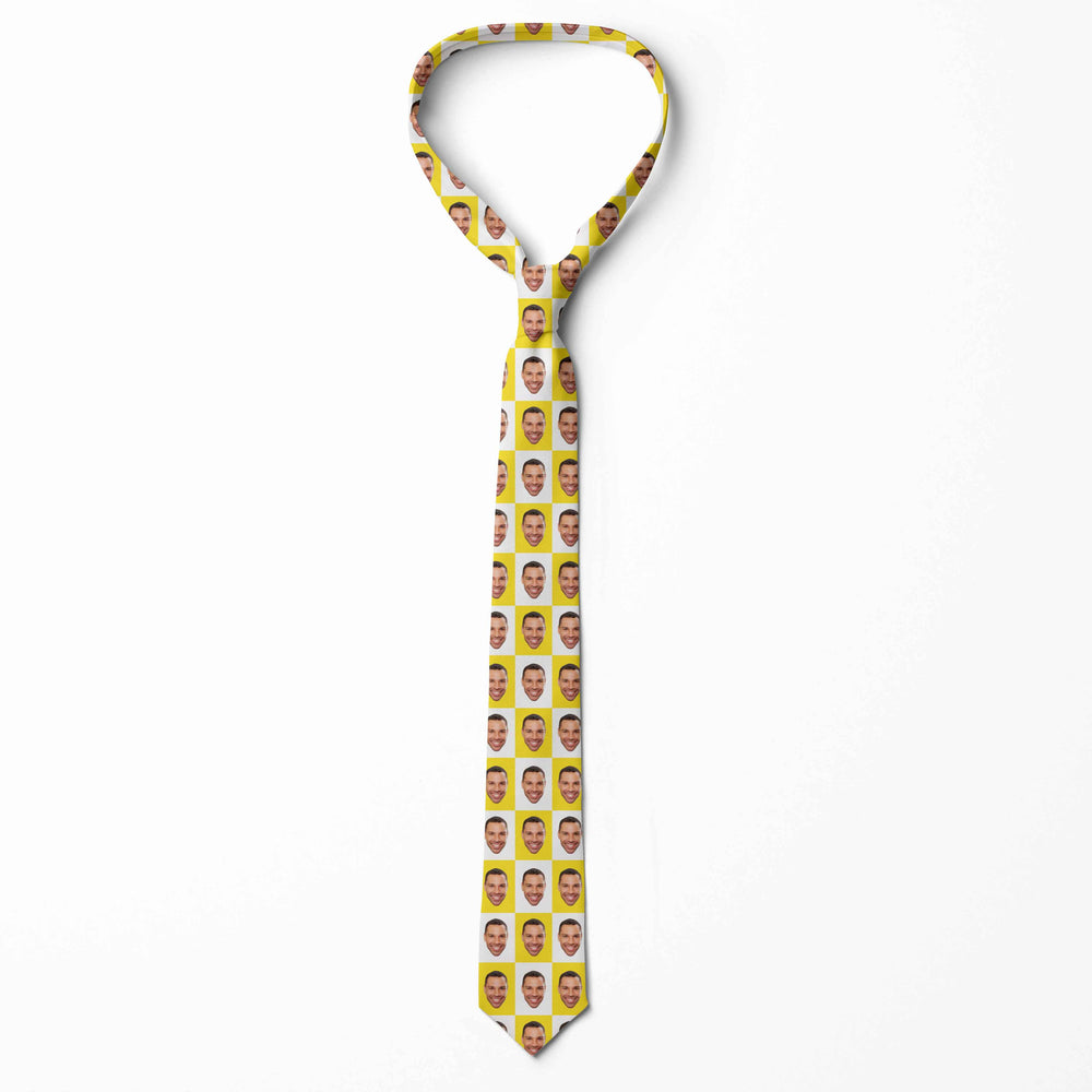 chequered tie