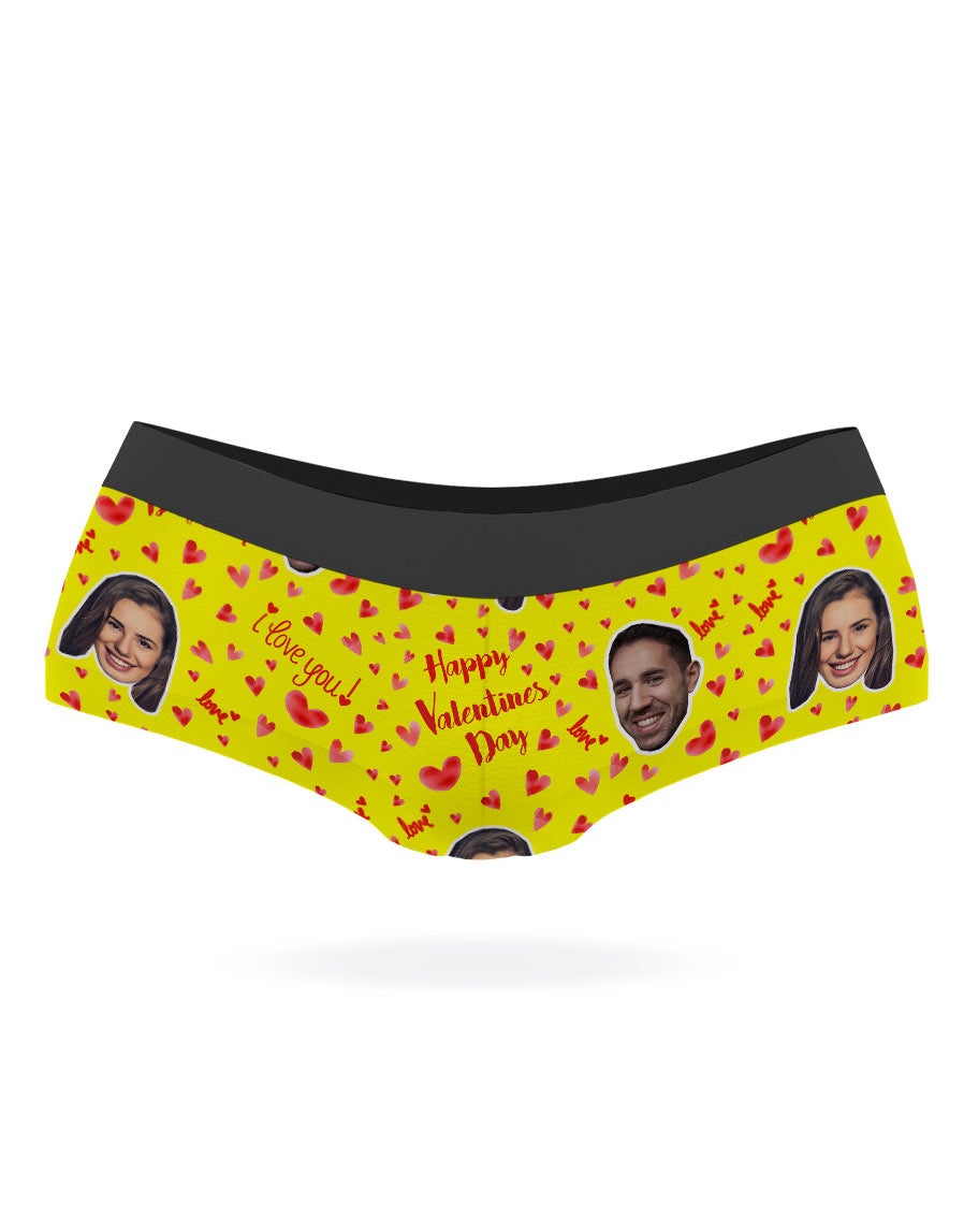 Happy Valentines Knickers With Your Photo On