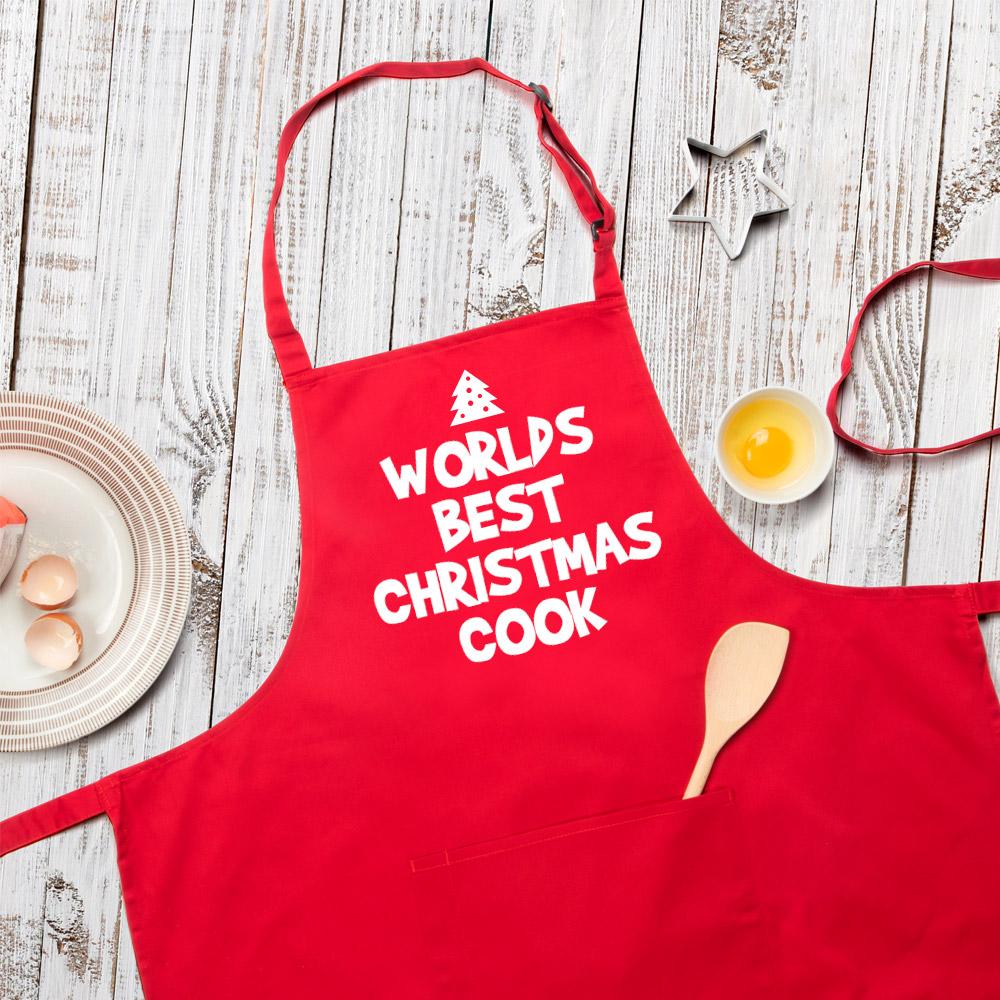 Worlds Best Christmas Cook Apron