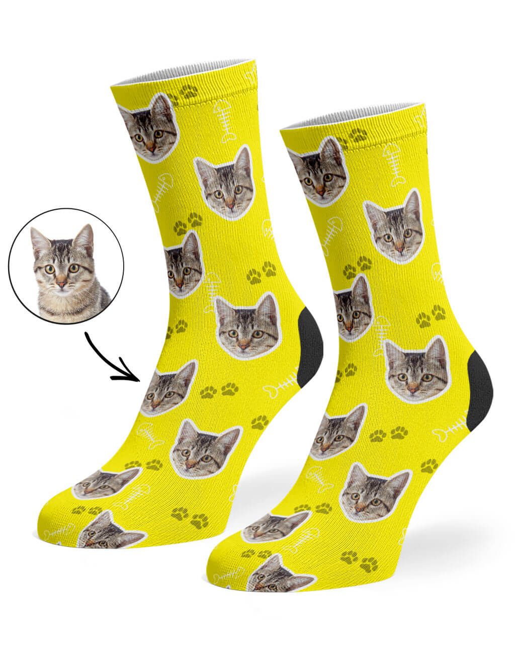 Yellow Your Cat On Socks