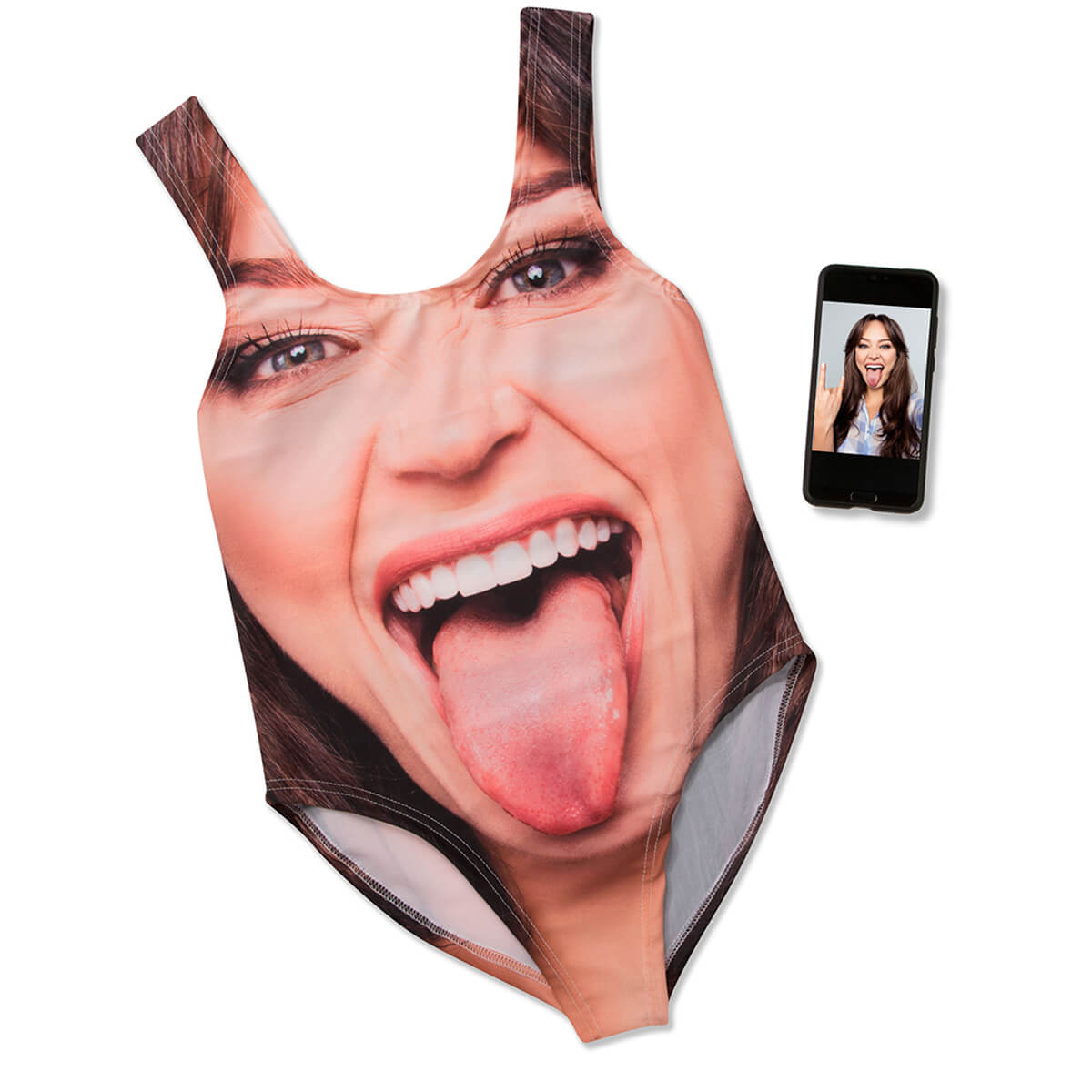 personalised swimsuit featuring your face