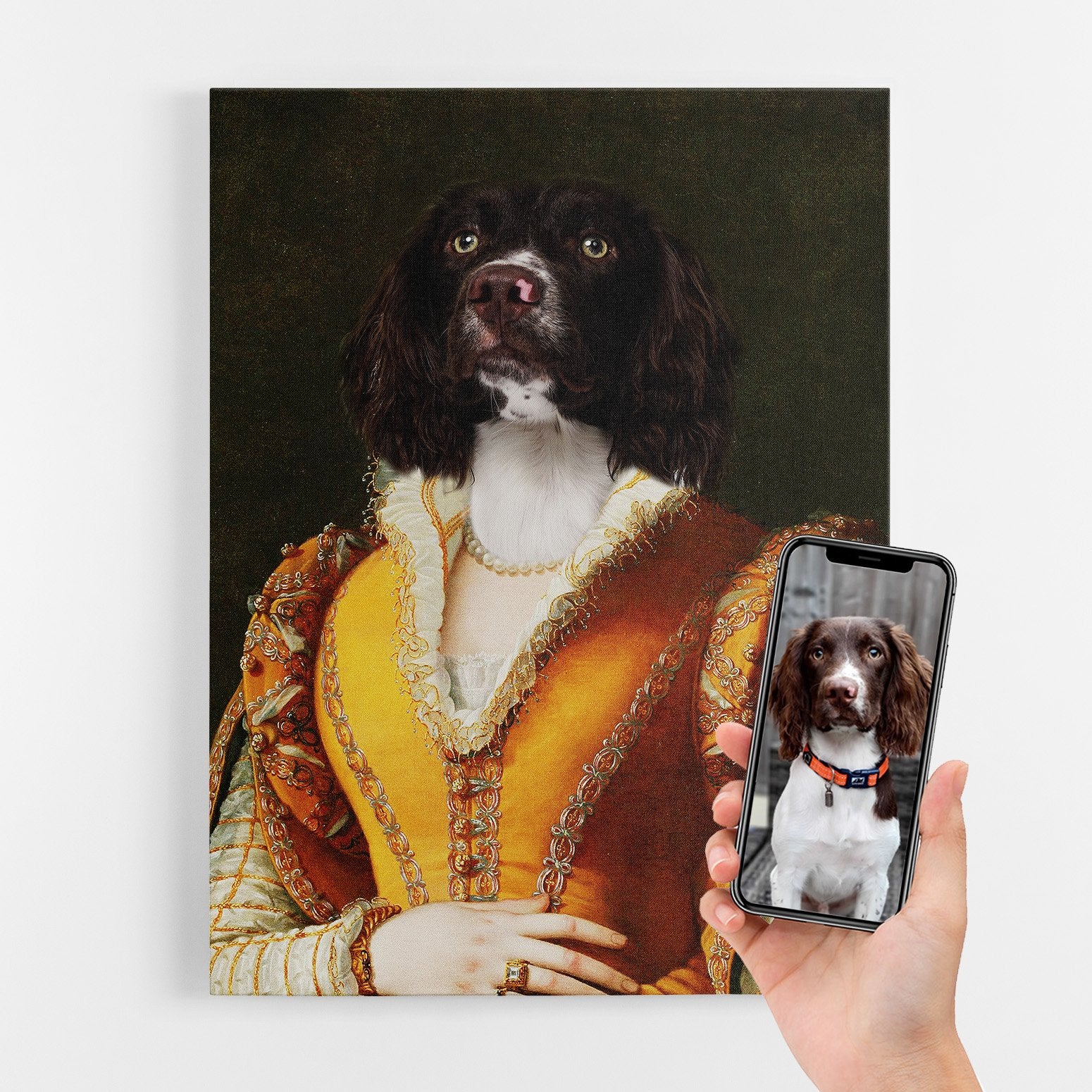 Dog Royal Lady Portrait Canvas