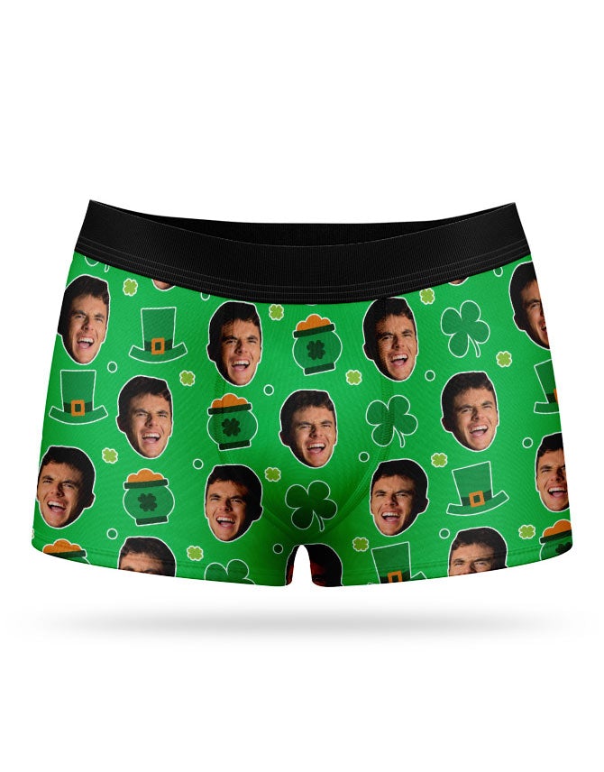 Luck of the Irish Boxer Shorts With Face On