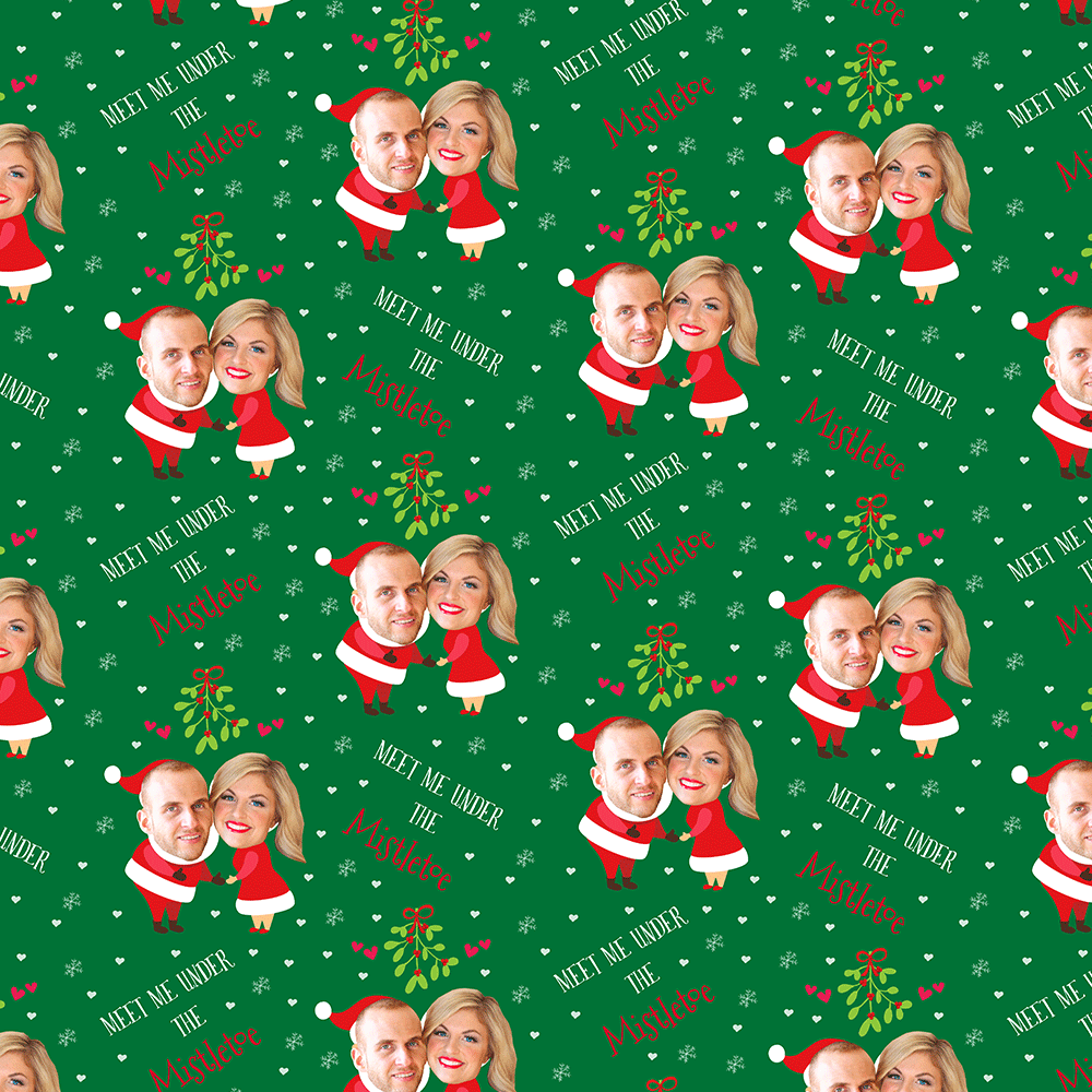 Christmas Mistletoe Wrapping Paper