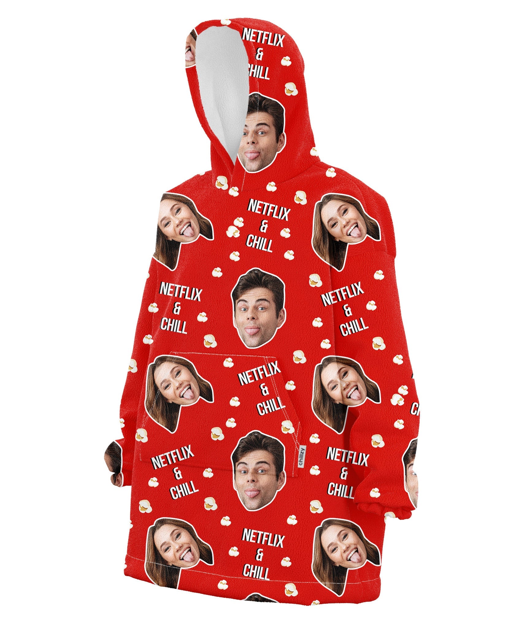 Netflix & Chill Personalised Hoodie Blanket