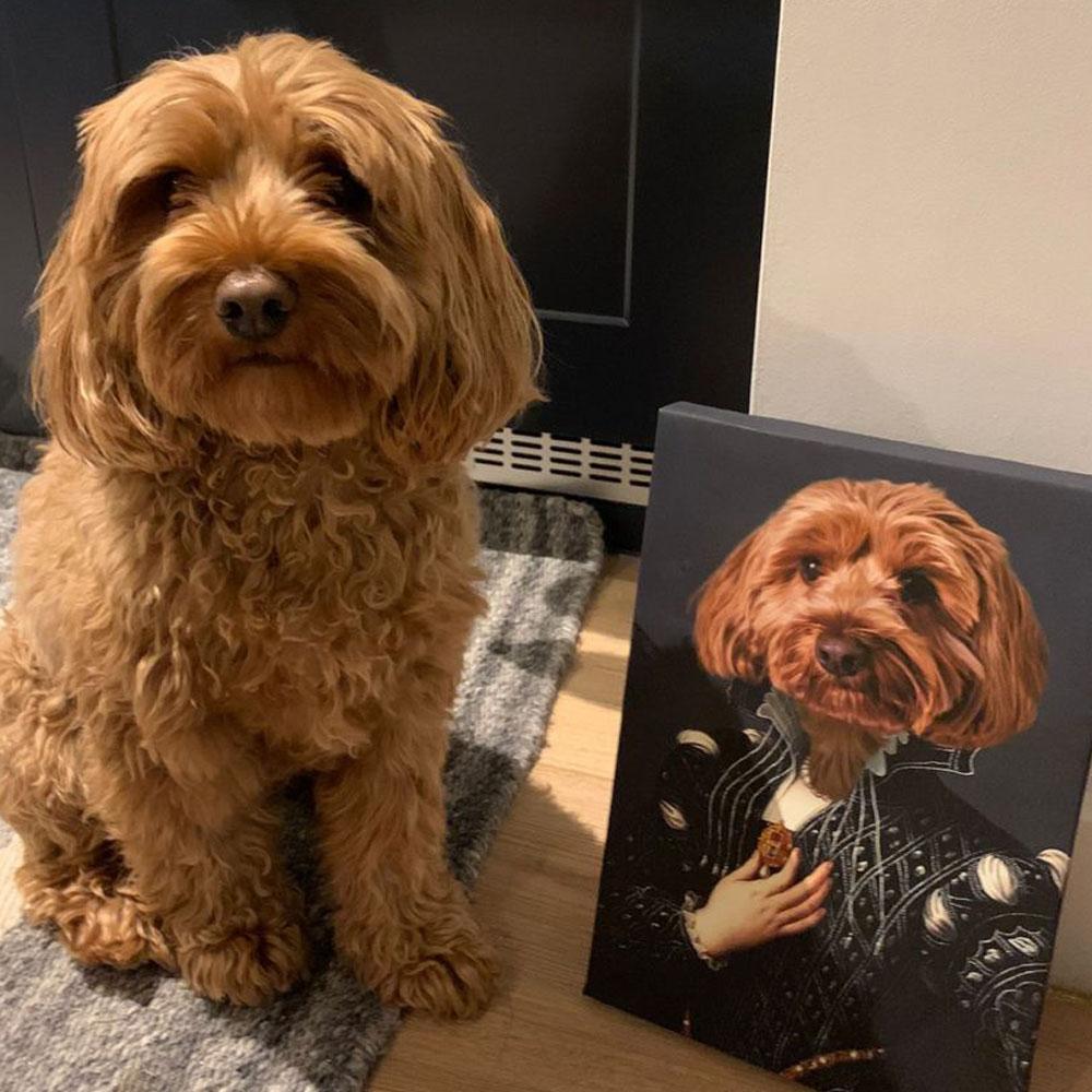 Dog Nobel Woman Canvas Portrait Canvas