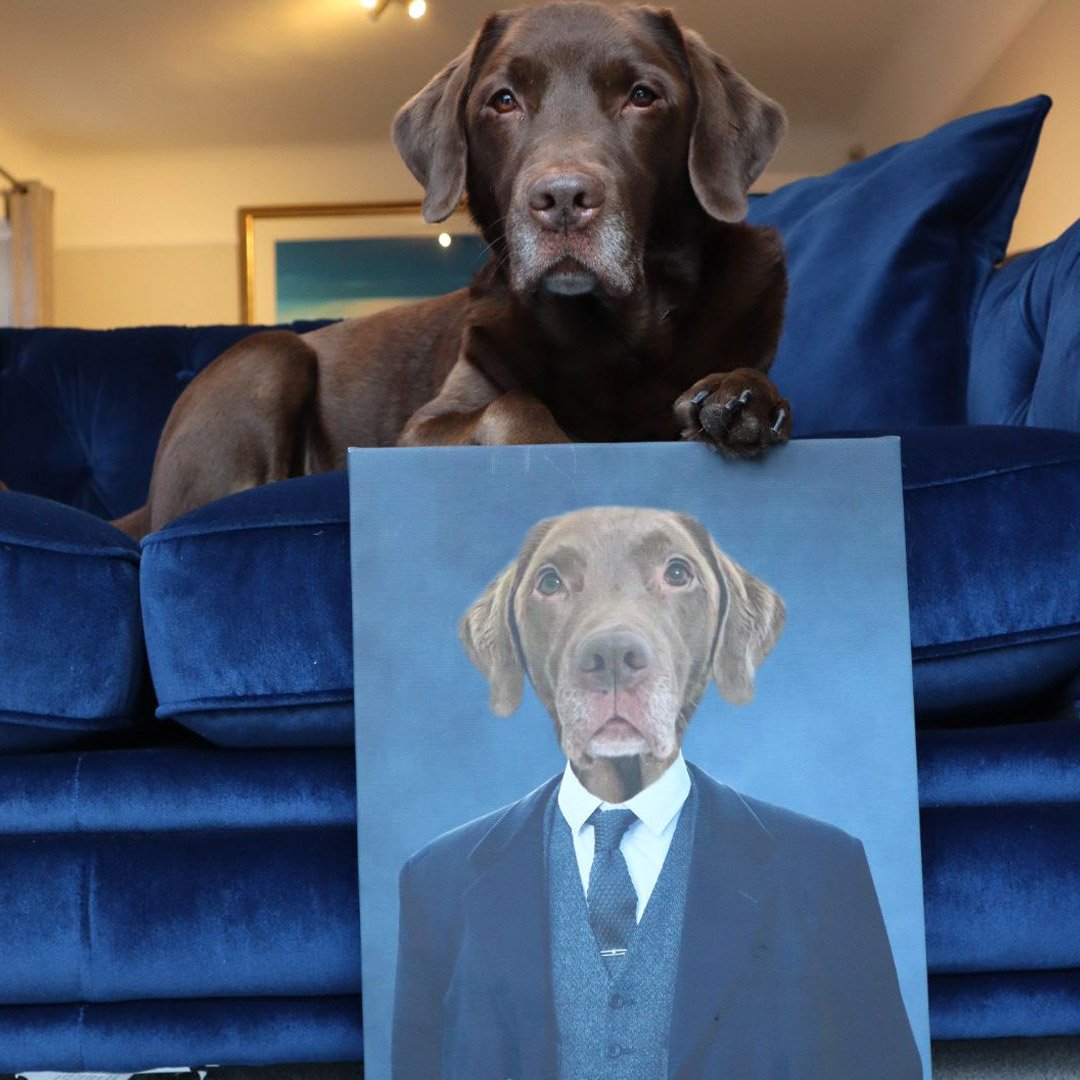 Dog Peaky Blinders Portrait Canvas