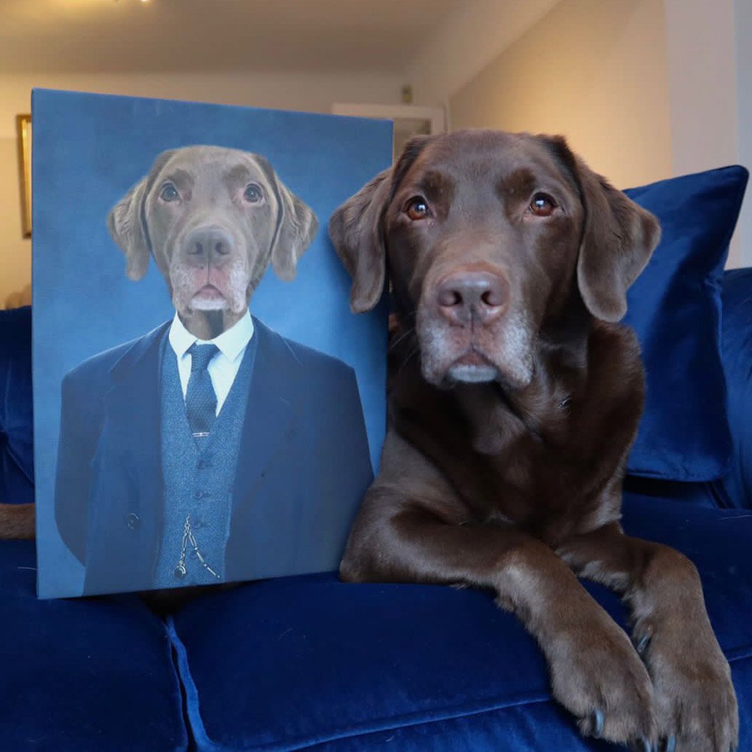 Dog Peaky Blinders Portrait Canvas