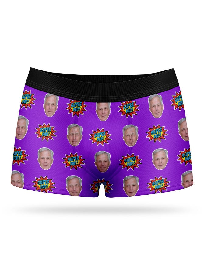 Super Dad Boxer Shorts With His Face On
