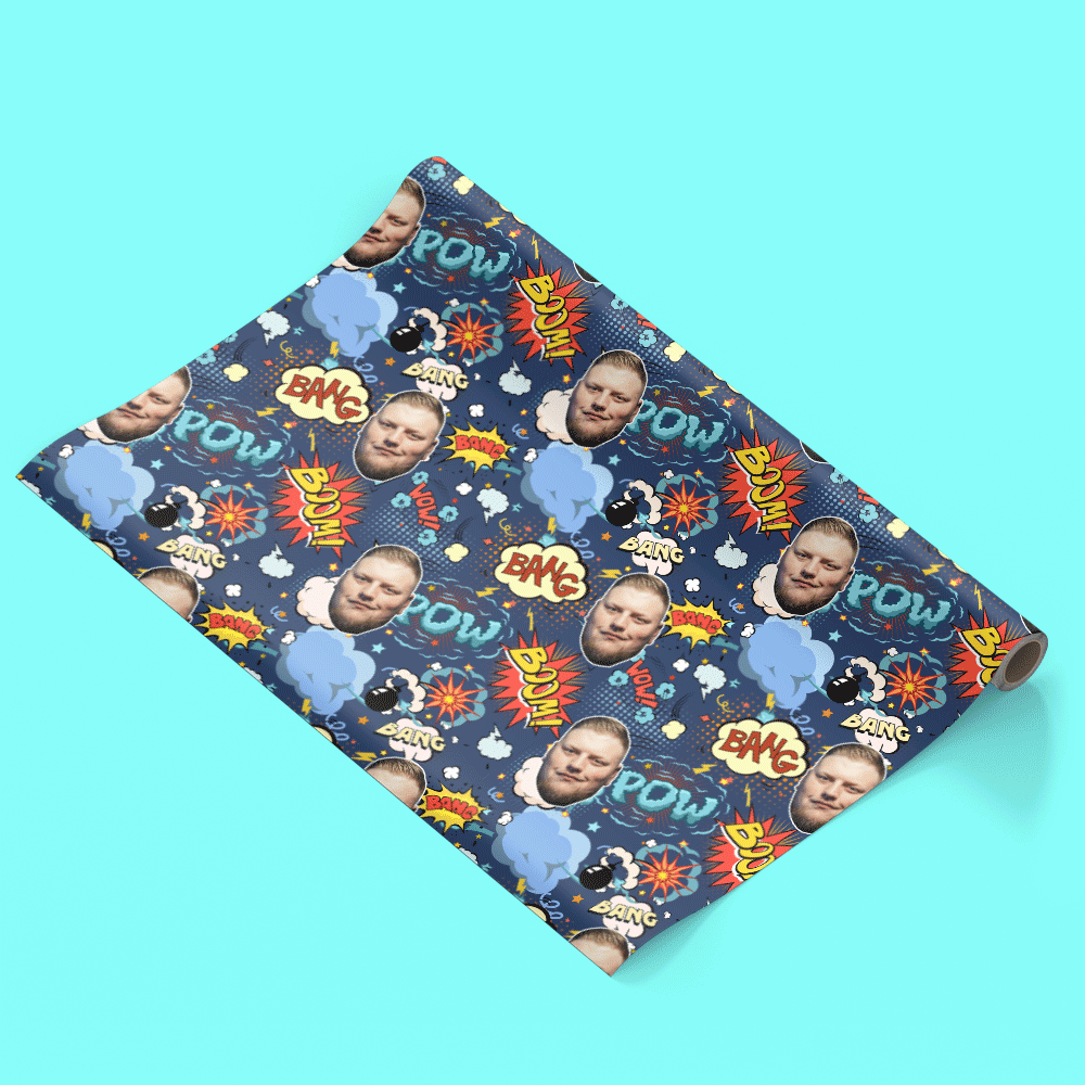 Cartoon Comic Face Wrapping Paper