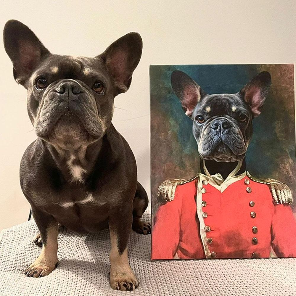 Dog Soldier Portrait Canvas