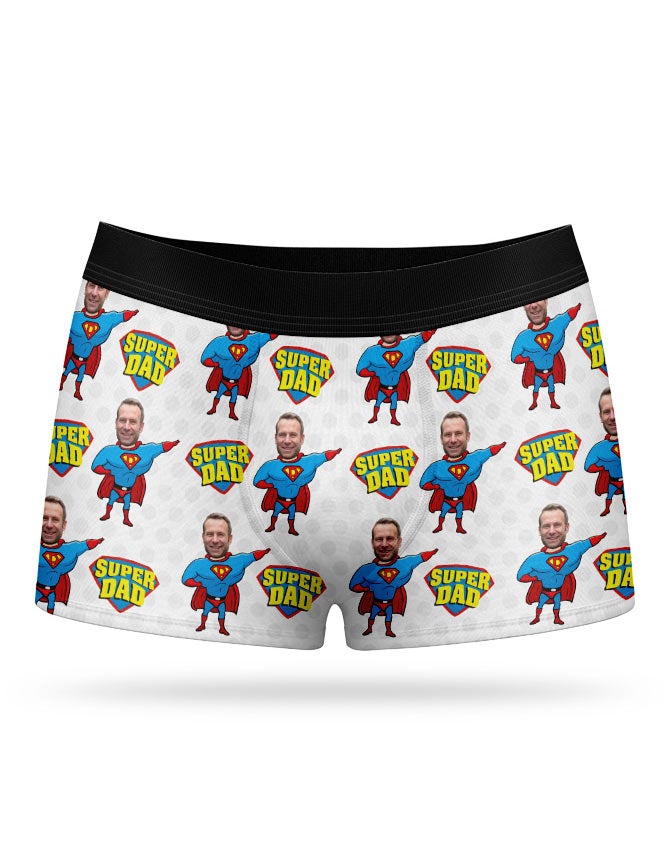 Dad Superhero Boxers With Own Face