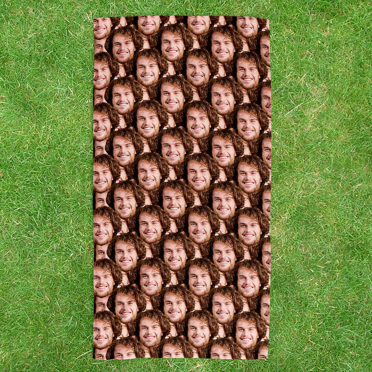 Face Mash Personalised Beach Towel